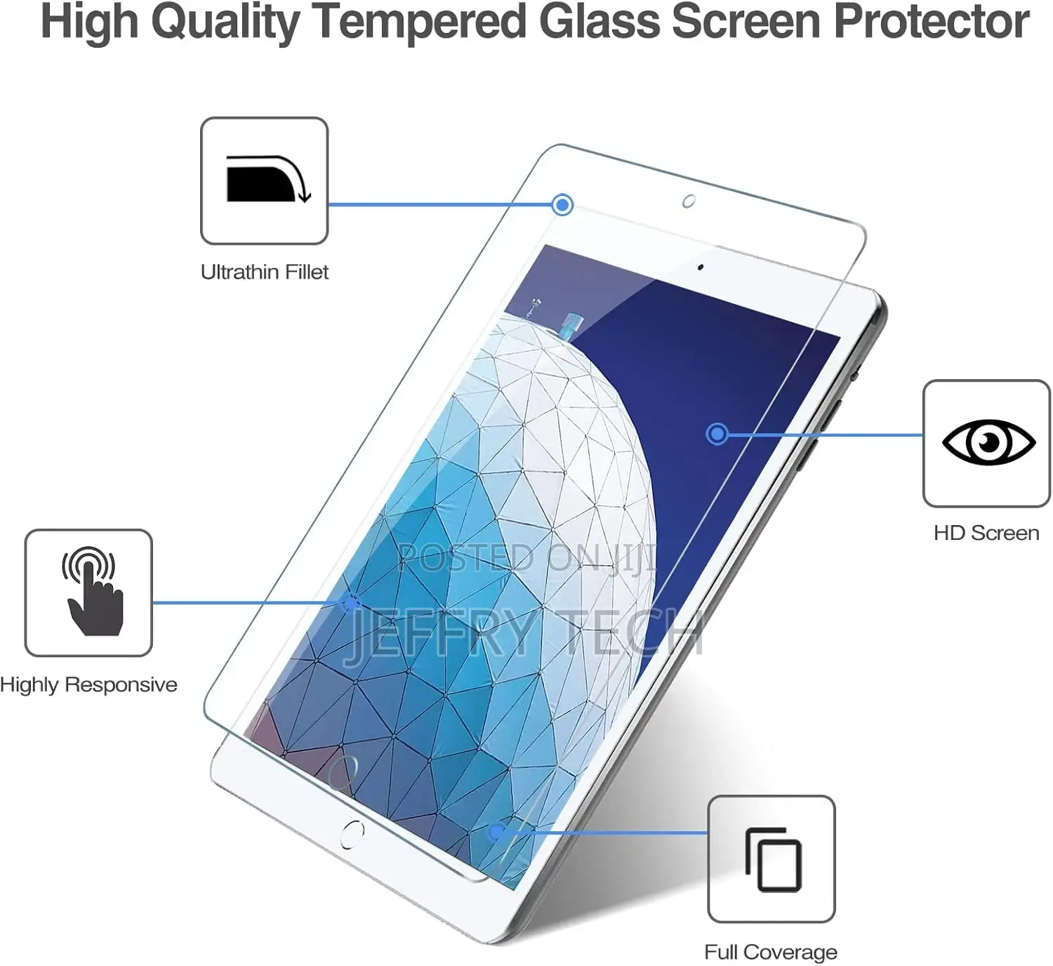 1 Pack for 10.5" iPad Air 3rd 2019 / iPad Pro 2017 Screen Pr