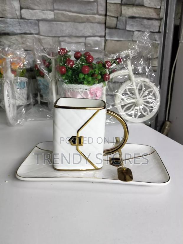White Ceramic Handbag Shaped Mug - main view