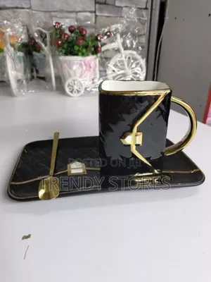 Black Ceramic Bag Shaped Mug