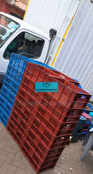 Strong Maroon Plastic Bread Crate