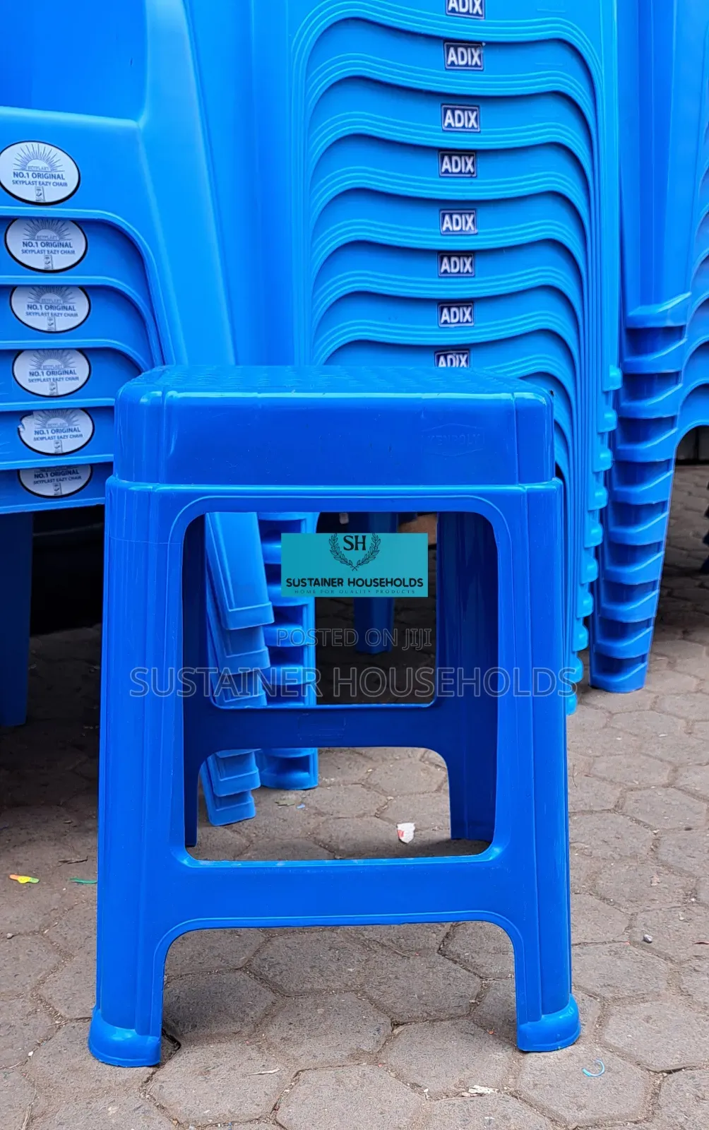 Blue Kenpoly Plastic Stool