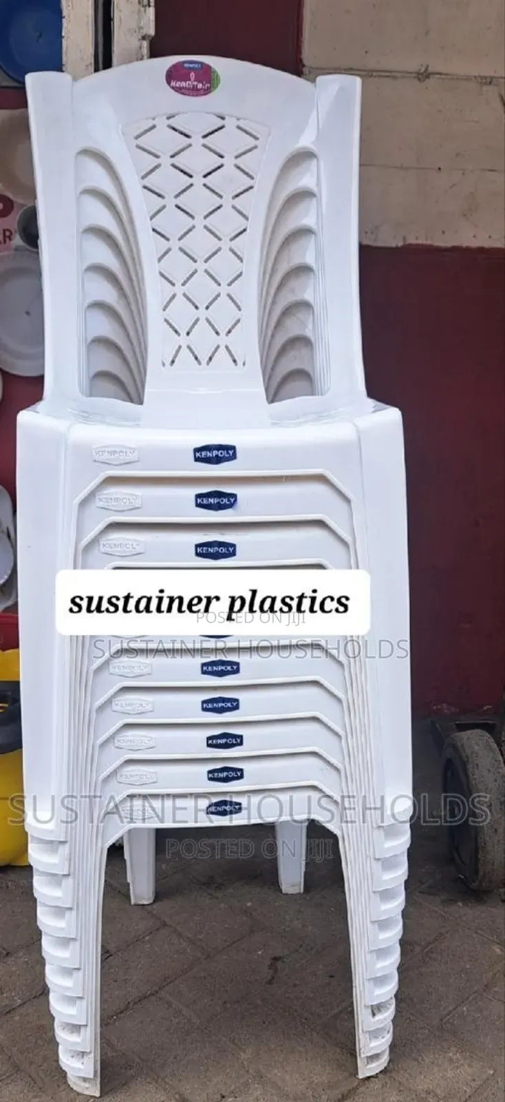 Milky Kenpoly Plastic Chairs