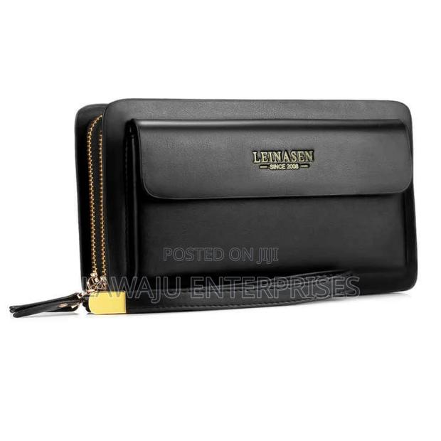 Black Leather Ladies Wallet - main view