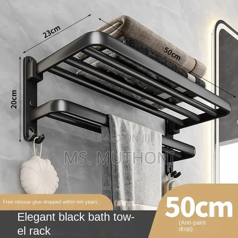 Strong *Wall Mounted Towel Rack With Hooks*