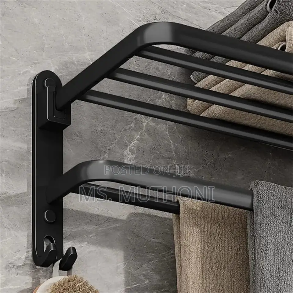 Strong *Wall Mounted Towel Rack With Hooks*