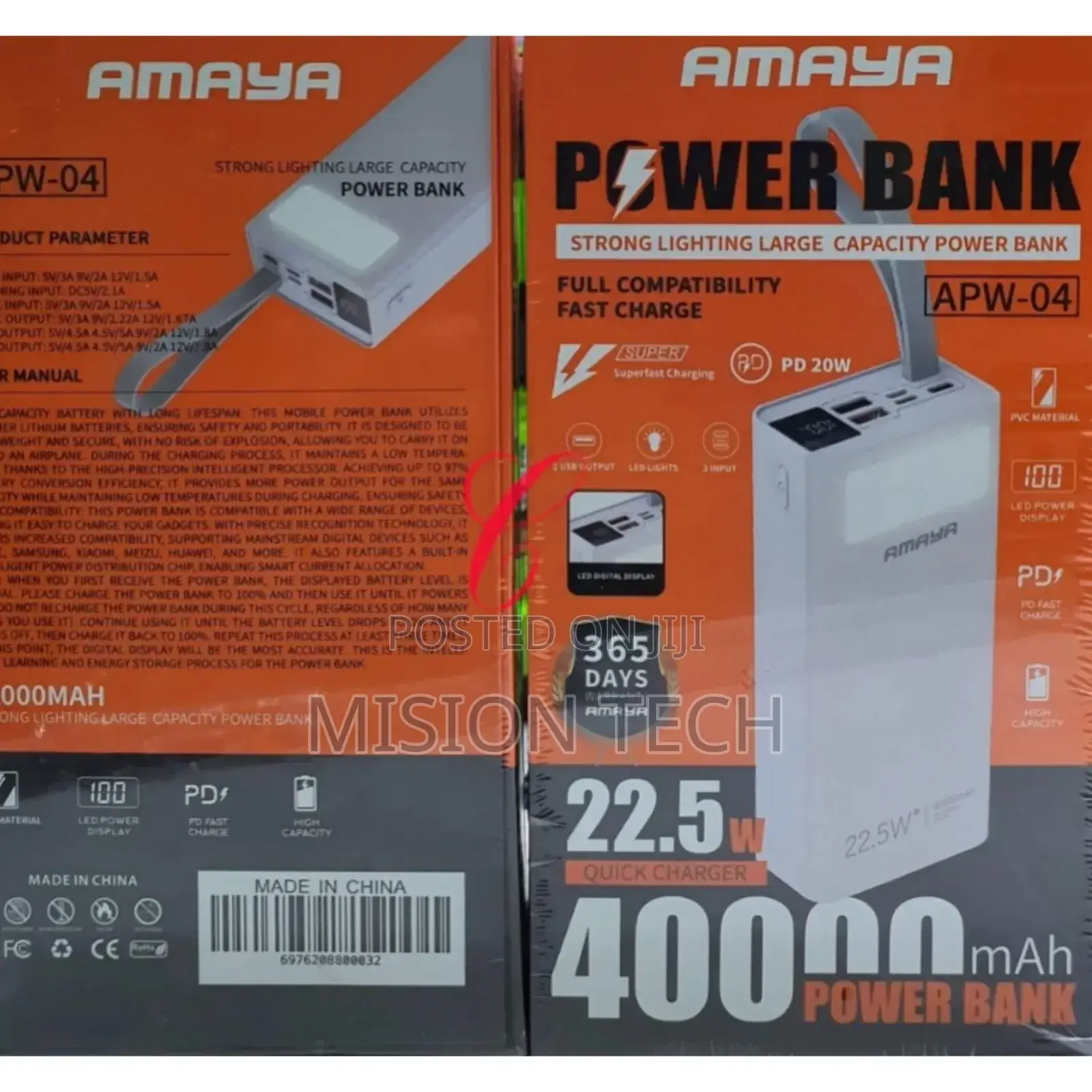 Amaya APW-04 22.5W 40,000mah Power Ban/Amaya Powerbank