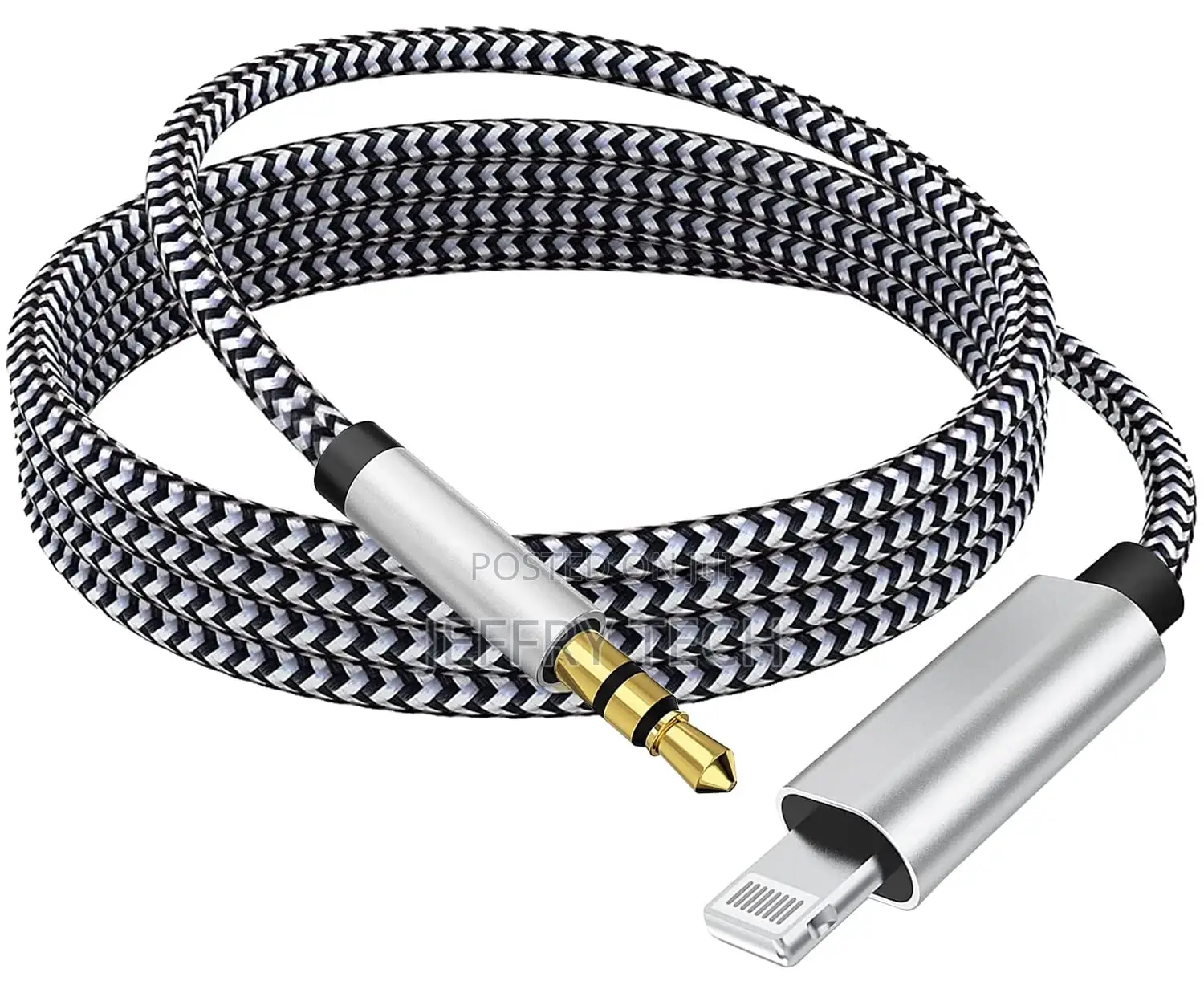 Aux Cord for iPhone, Lightning to 3.5mm Jack Nylon Braided A