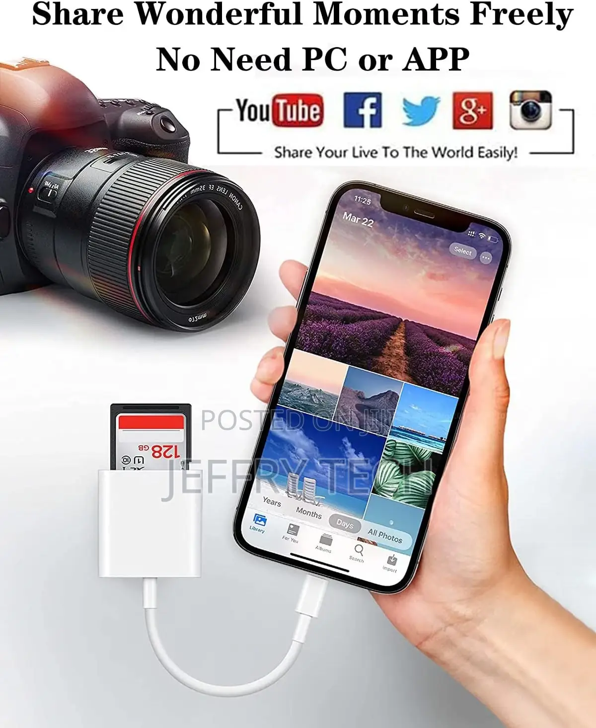 Apple Lightning to SD TF Card Dual Slot Reader for iPhone/