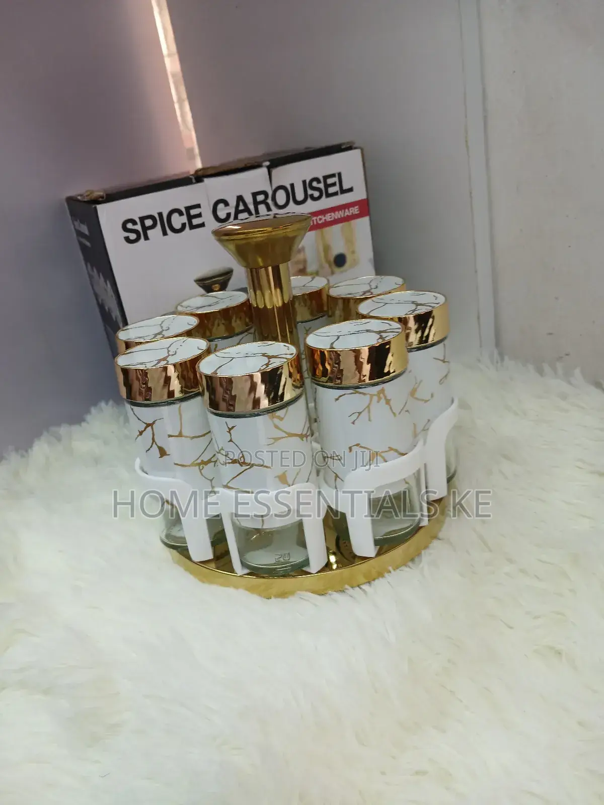 9pcs Rotating Spice Rack