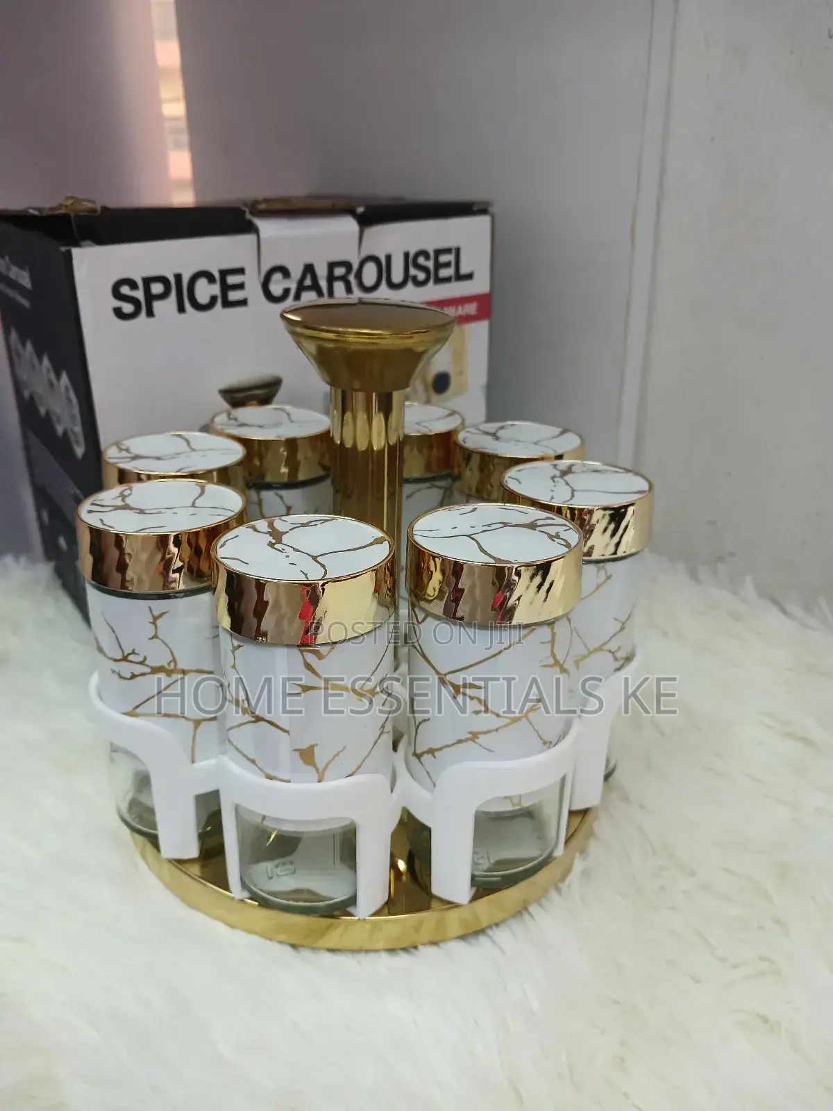 9pcs Rotating Spice Rack
