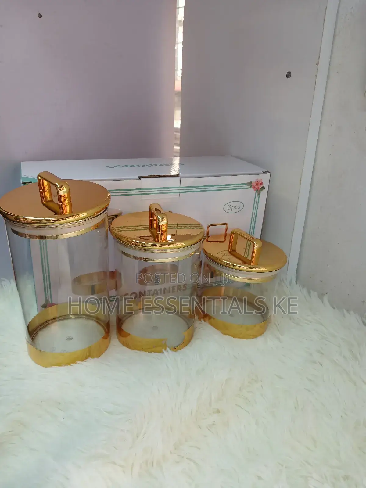 3pcs Acrylic Cannister Storage Jars