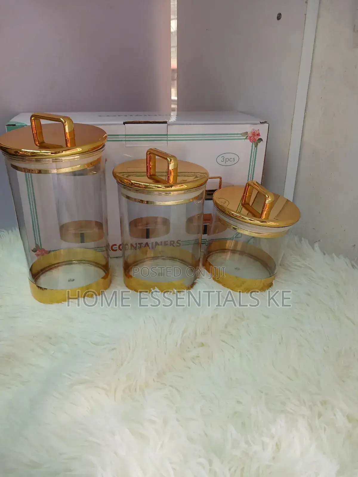 3pcs Acrylic Cannister Storage Jars