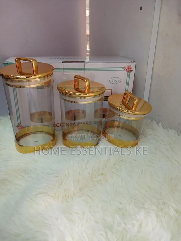 3pcs Acrylic Cannister Storage Jars - thumbnail 3