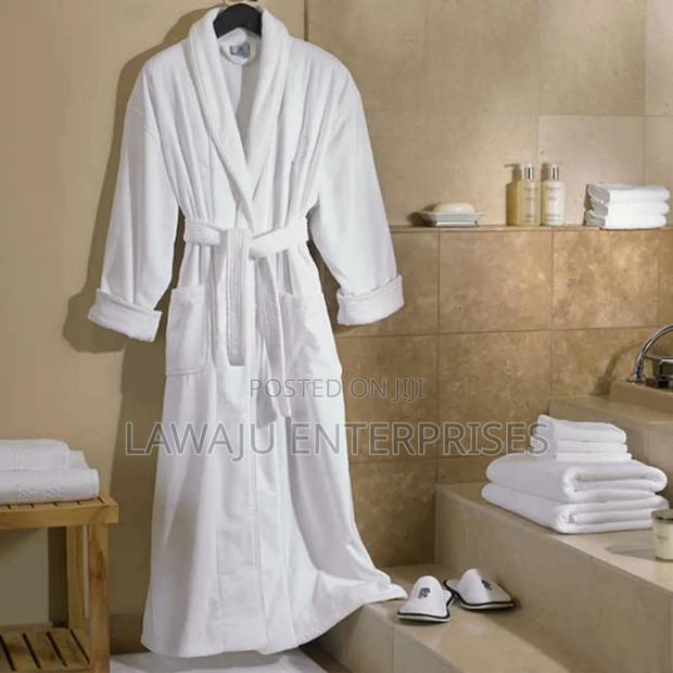 White Fleece Bathrobe - main view
