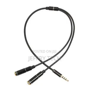 3.5mm 1 Male Jack Plug to 2 Female Sockets Y Splitter Cable