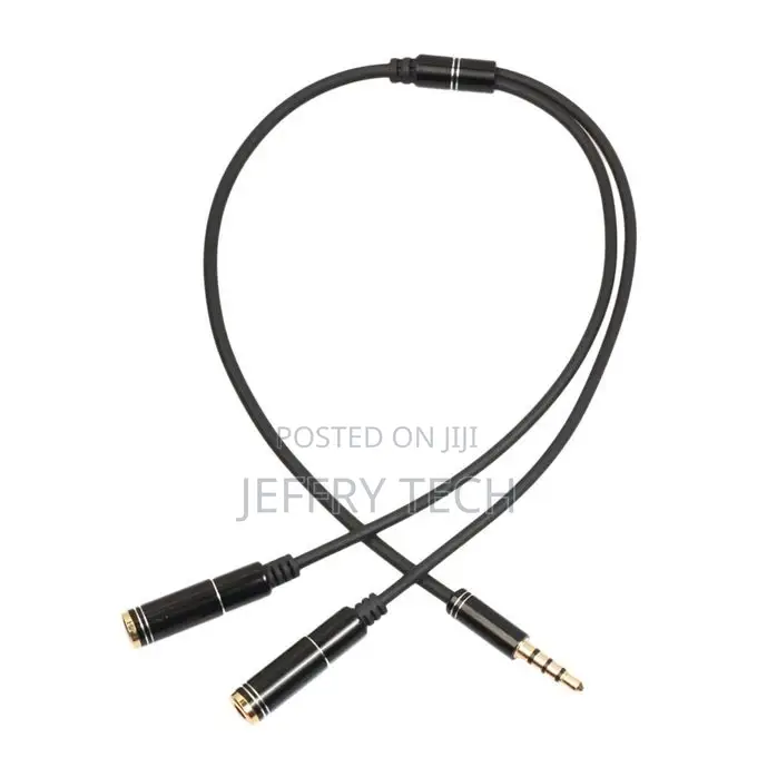 3.5mm 1 Male Jack Plug to 2 Female Sockets Y Splitter Cable