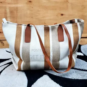 *Elena Stripped Tote Bag