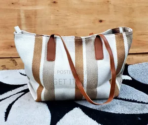 *Elena Stripped Tote Bag