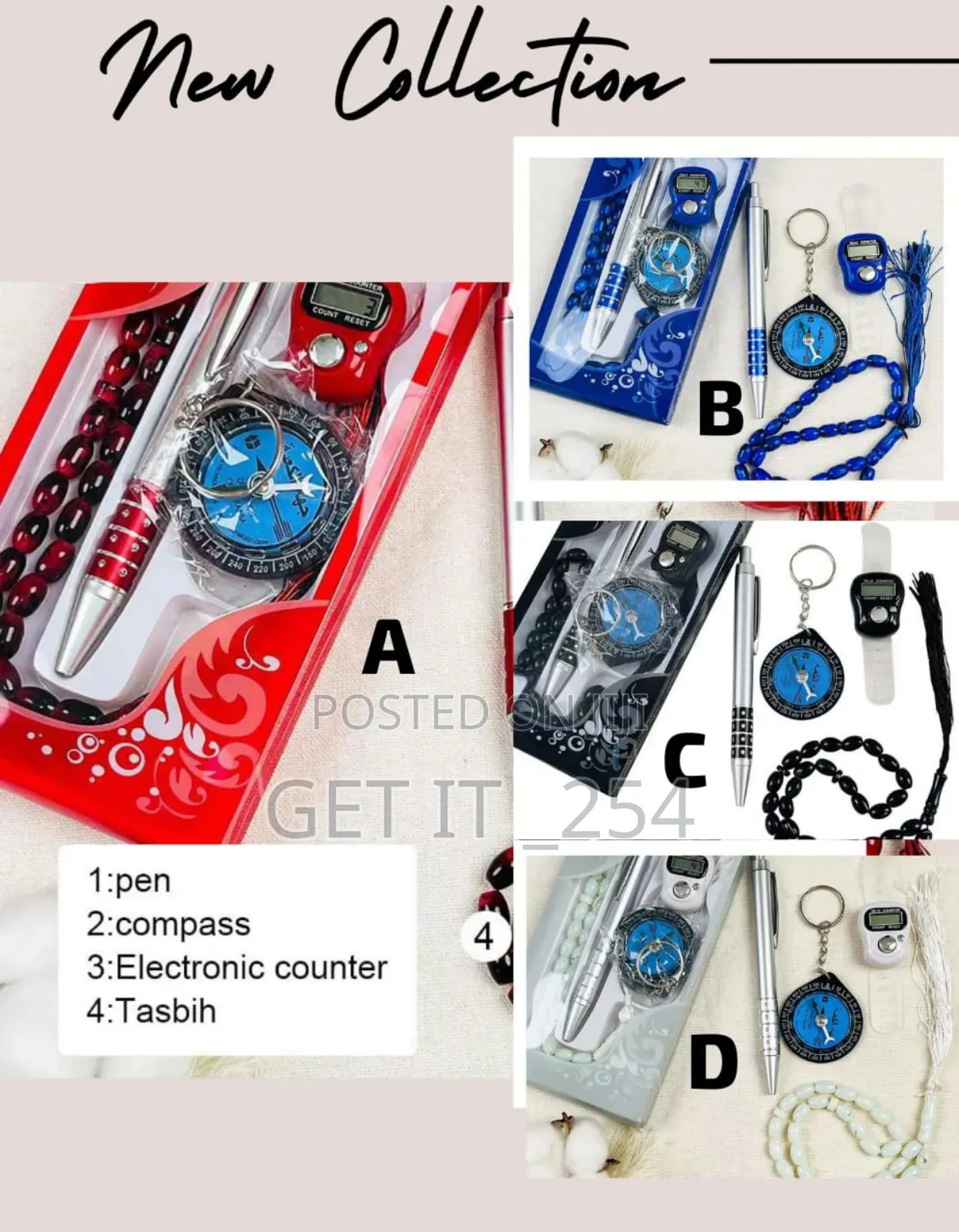 *4 In 1 Tasbih Gift Set* *Consists Of* 1. Pen