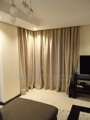 Beige Cornered Window Curtain Beige Cornered Window Curtain