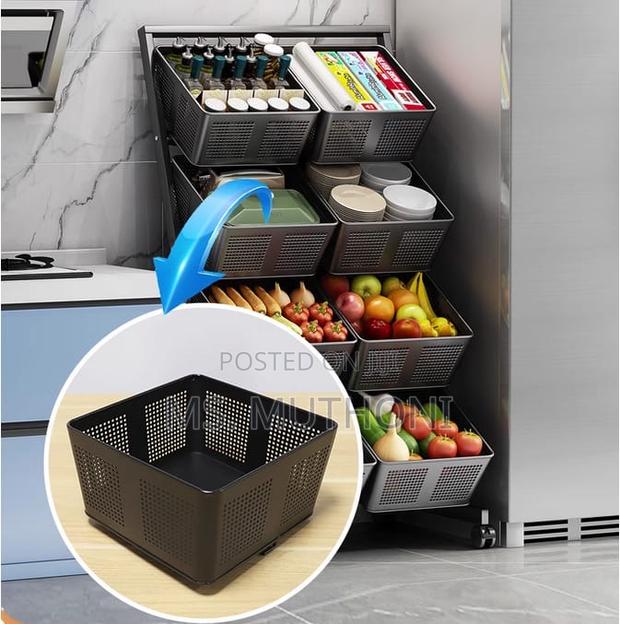 Quality , Sturdy Multifunctional Metallic Cart Storage Rack - thumbnail 2