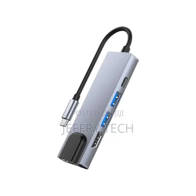 5-in-1 USB C Hub Type-C Hub HDMI Rj45 Lan