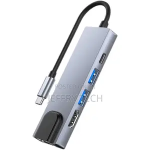 5-in-1 USB C Hub Type-C Hub HDMI Rj45 Lan