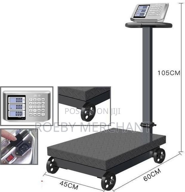 TCS Heavy Duty Digital Weighing Scale 600kg With Wheels