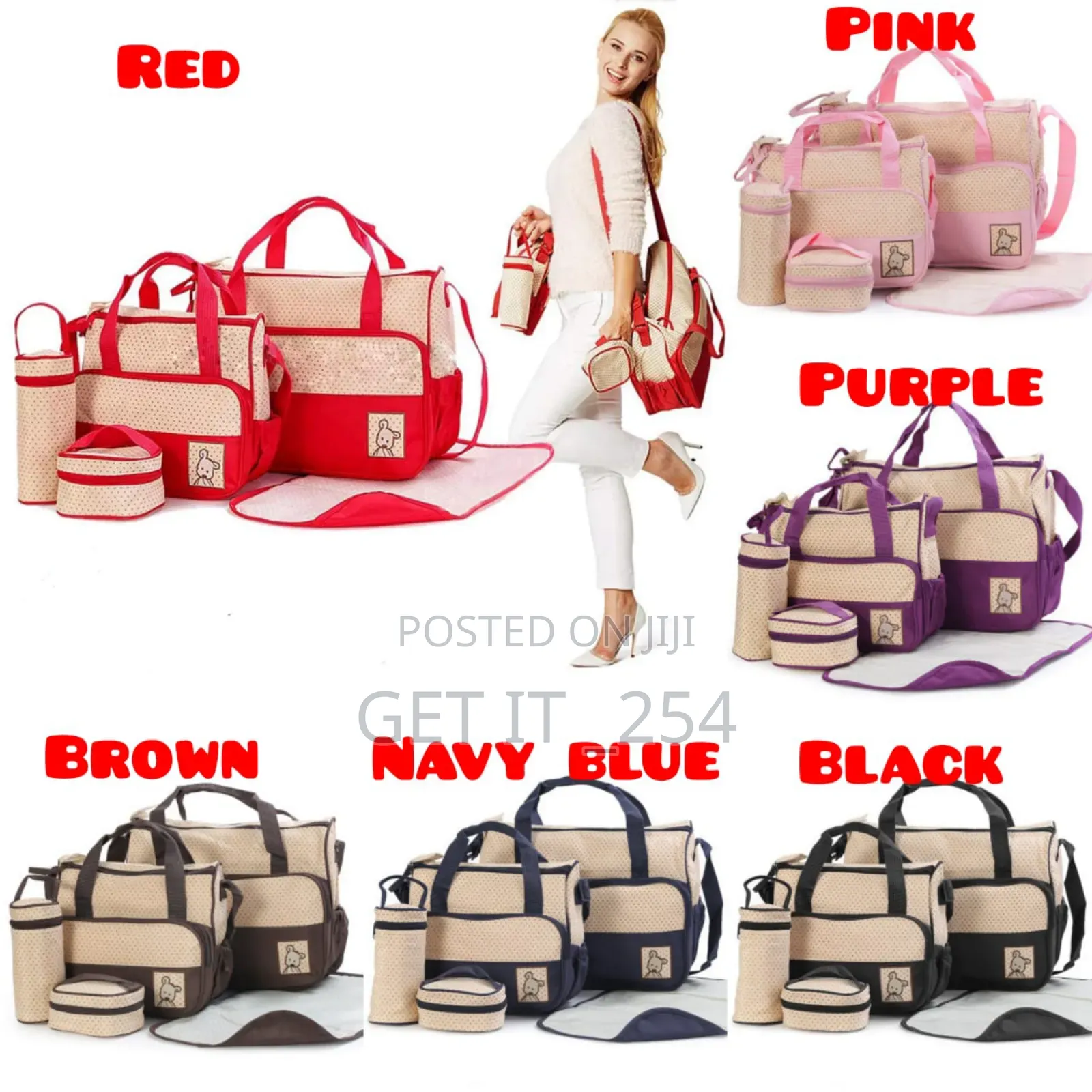 5in1 Diaper Bag*
 
*Size*
Larg