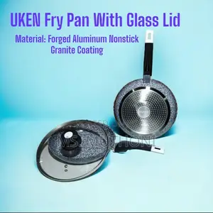 Uken Nonstick Granite Coating Fry Pan With Lid