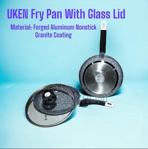 Uken Nonstick Granite Coating Fry Pan With Lid