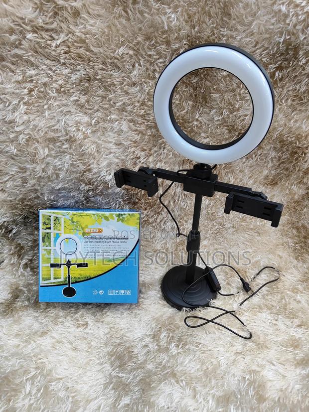 Phone Dual Phone Holder 6 Inches Ringlight . - thumbnail 2