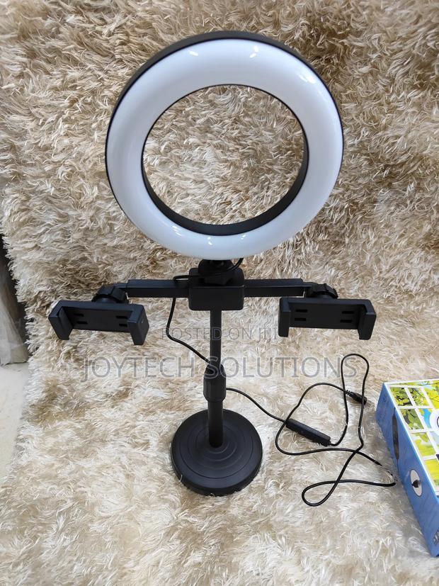 Desktop 6 Inches Ringlight With Phone Holder. - main view