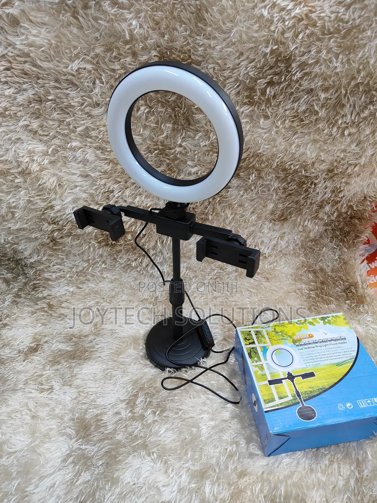 Table Stand Ringlight With Dual Phone Holder
