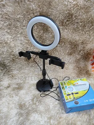 Table Stand Ringlight With Dual Phone Holder
