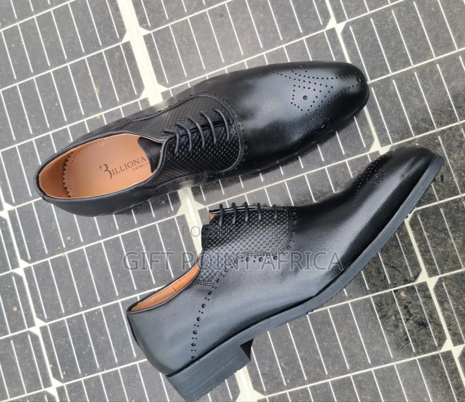 Billionaire Leather Shoes for Men Black in Color