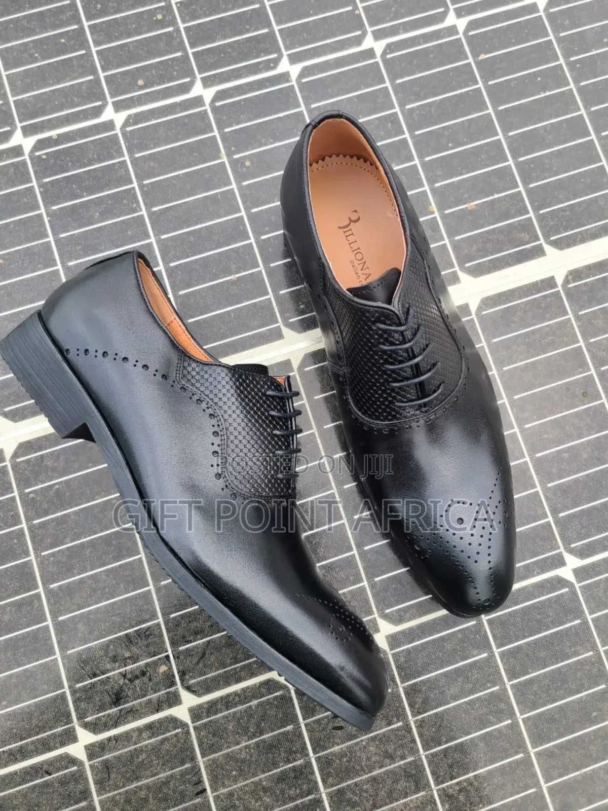 Billionaire Leather Shoes for Men Black in Color