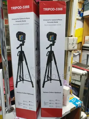 3366 Aluminum Tripod With Mobile Phone Holder