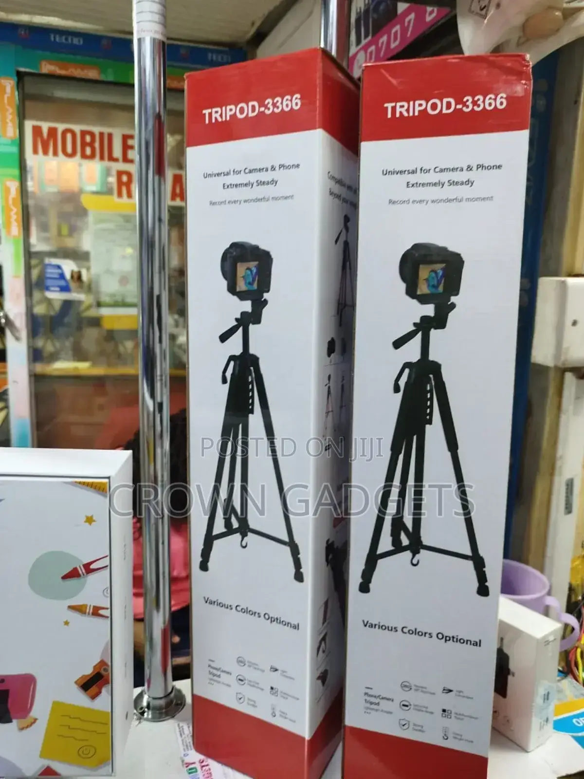 Tripod-3366 Stand for Mobile and Camera. Aluminium and Light