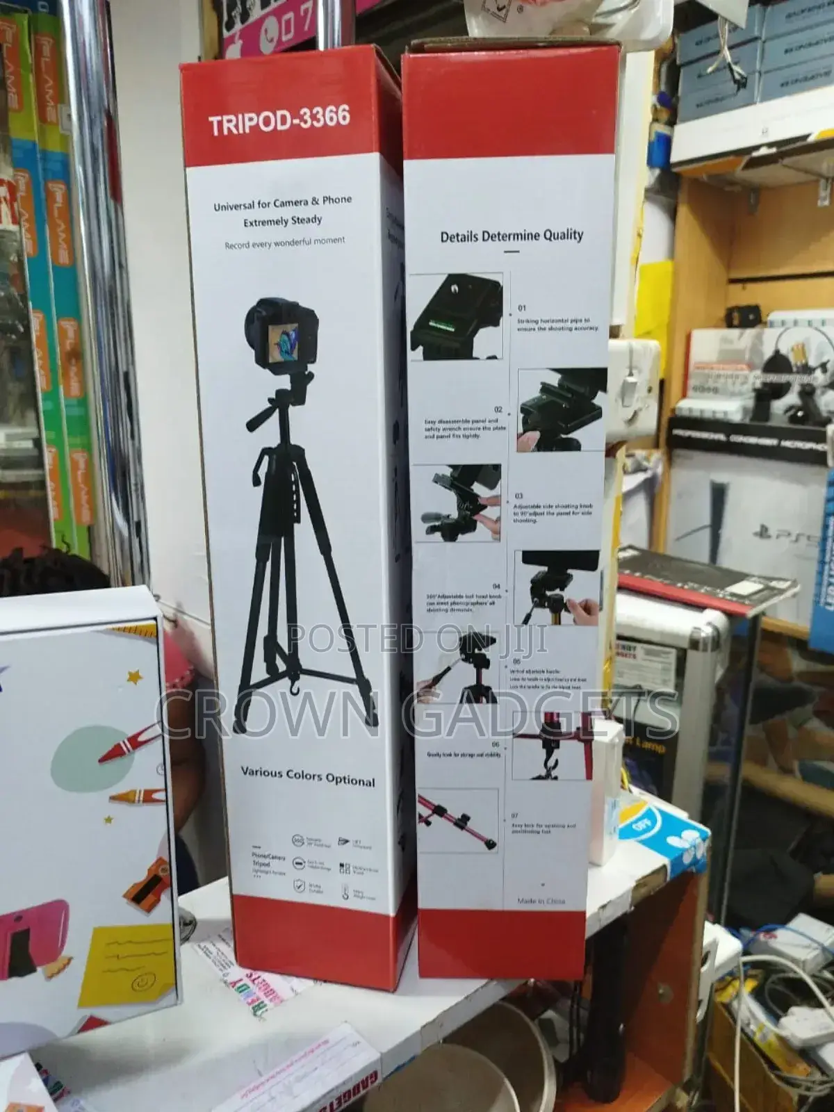 3366 Professional Stand for Camera With Phone Holder.