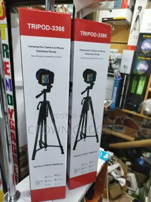 55 Inch 3366 Tripod Stand for Mobile and Camera.(Aluminium?)