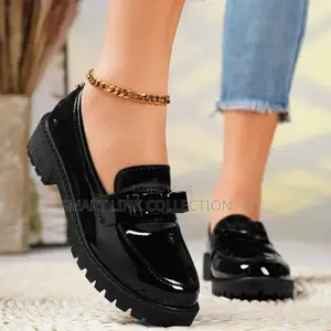 Wet Look Ladies Brogues