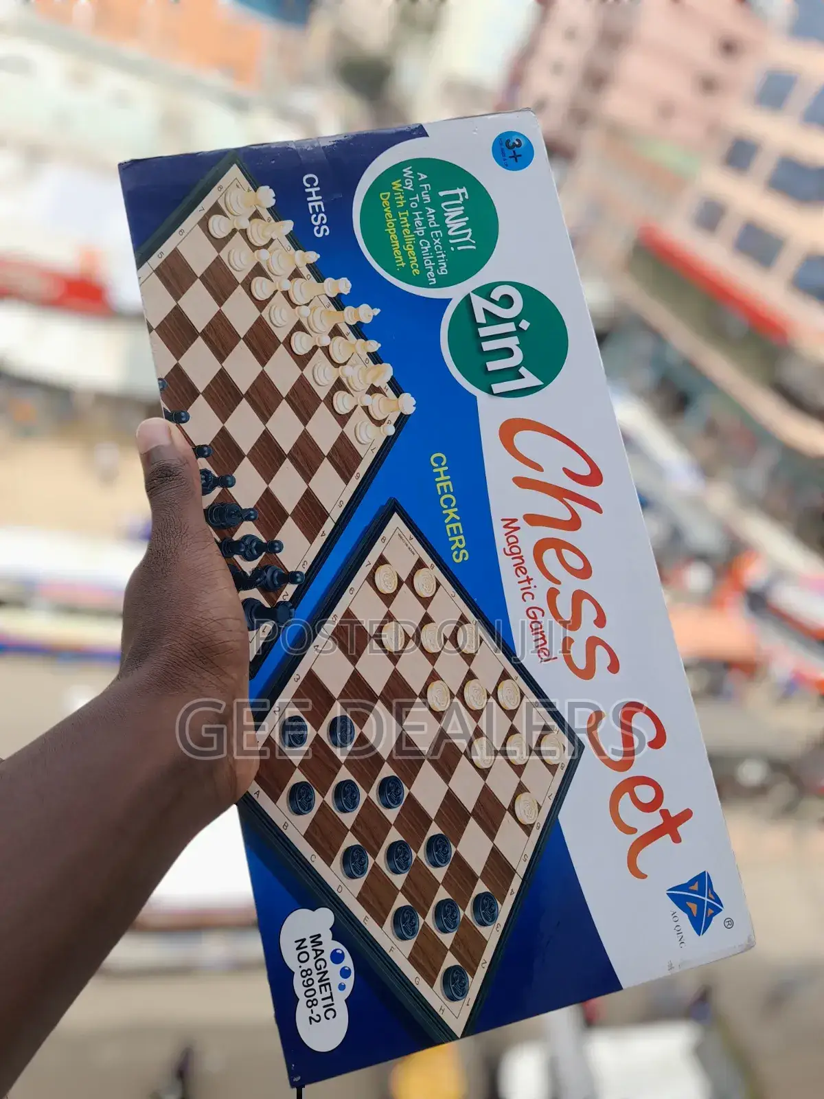 2 in 1 Chess and Draught Board Game >Chess Board