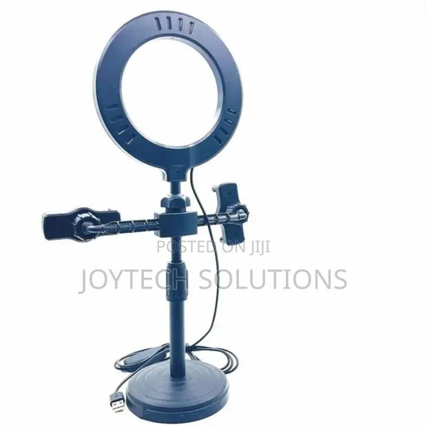 Phone Led Fill Light Tripod Stand. Dual Holders - thumbnail 2