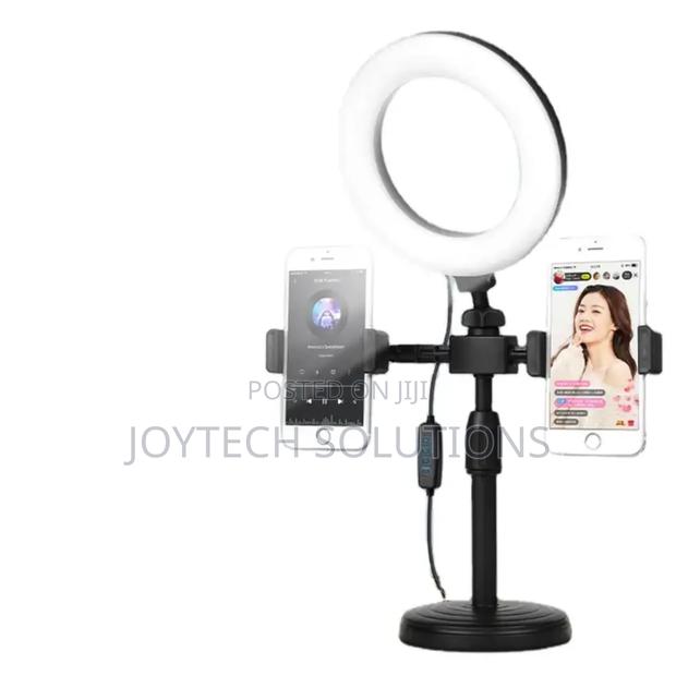 Desktop Mobile Phone Tripod Stand With 6 Inches Ringlight. - thumbnail 2