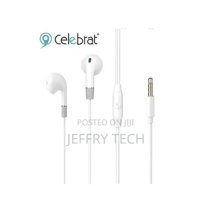 Celebrat G8 Noise Isolation Stereo Sound Earphone - White