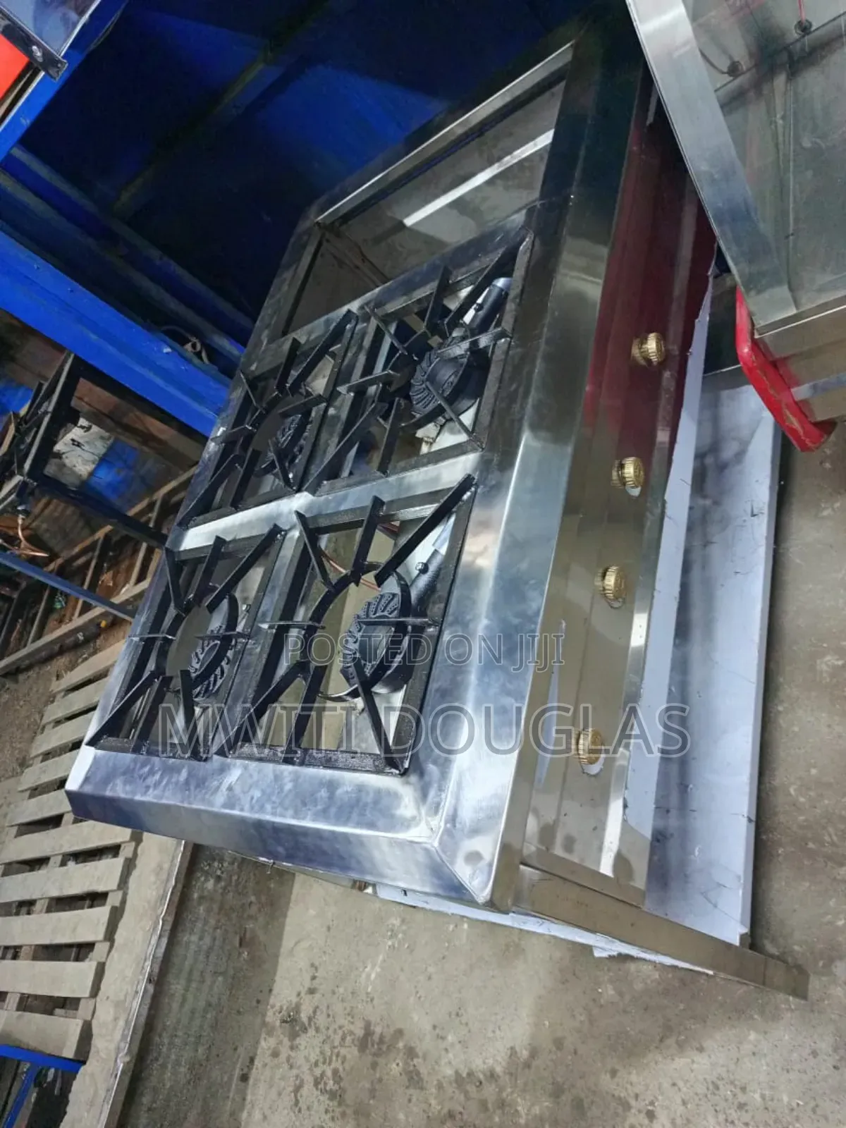 Stainless Four Burner Combined Unit