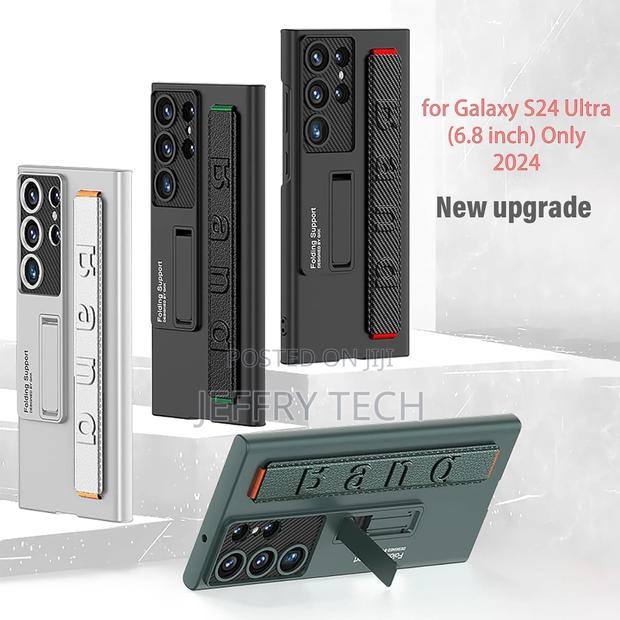 Back Case for Samsung S24 Ultra With Wristband, Stand Ultra- - thumbnail 3