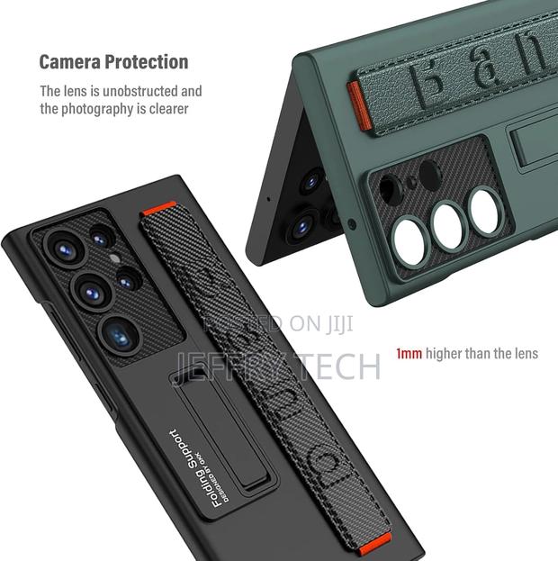 Back Case for Samsung S24 Ultra With Wristband, Stand Ultra- - thumbnail 5