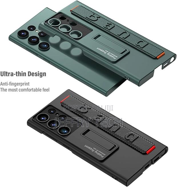 Back Case for Samsung S24 Ultra With Wristband, Stand Ultra- - thumbnail 6